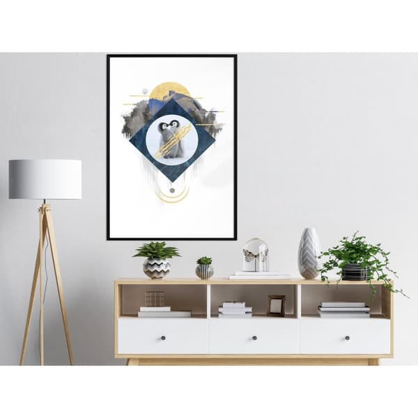 Inramad Poster / Tavla - Little Penguins