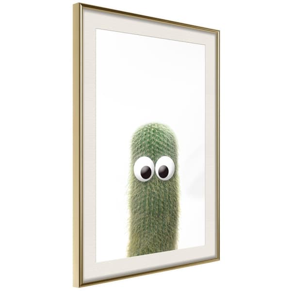 Inramad Poster / Tavla - Funny Cactus IV