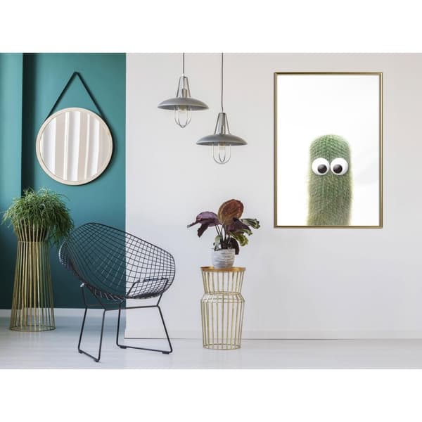 Inramad Poster / Tavla - Funny Cactus IV