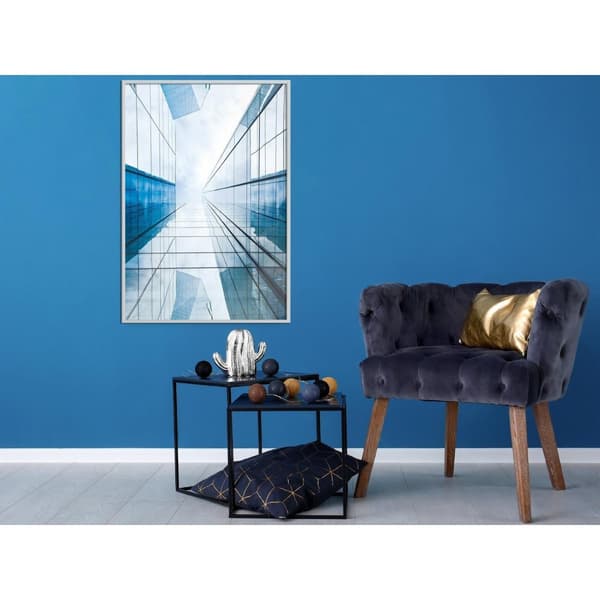 Inramad Poster / Tavla - Steel and Glass (Blue)