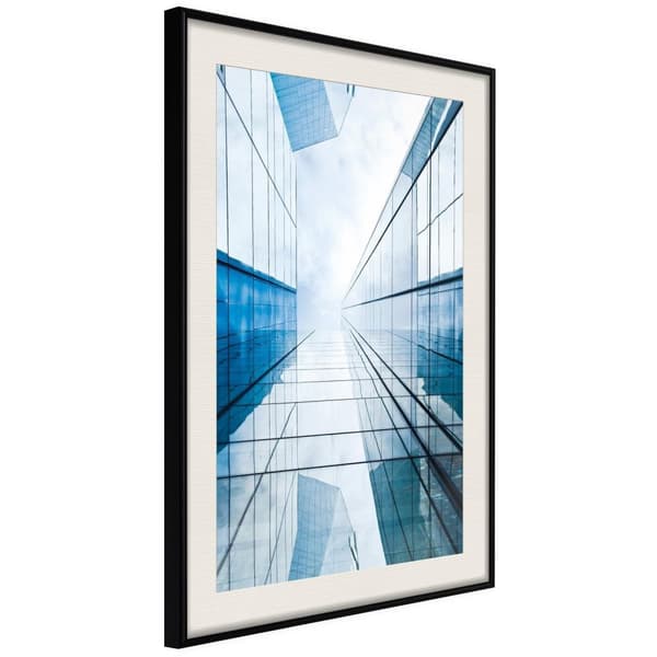 Inramad Poster / Tavla - Steel and Glass (Blue)