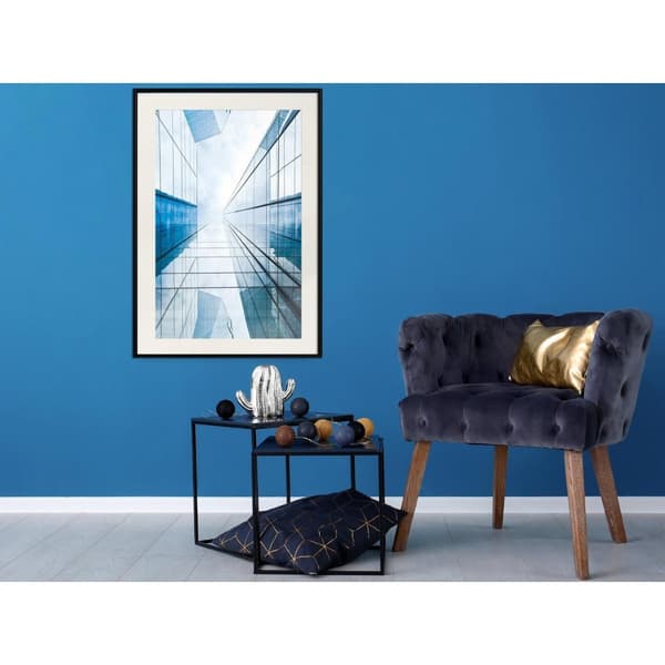Inramad Poster / Tavla - Steel and Glass (Blue)