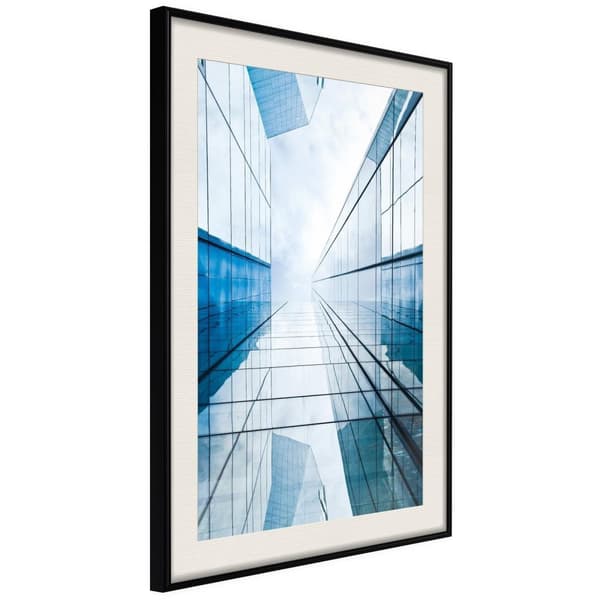 Inramad Poster / Tavla - Steel and Glass (Blue)