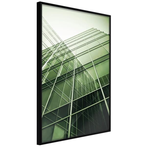 Inramad Poster / Tavla - Steel and Glass (Green)