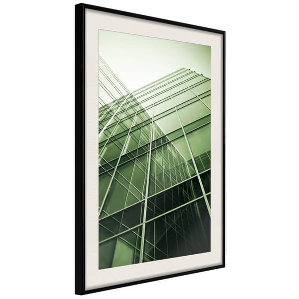 Inramad Poster / Tavla - Steel and Glass (Green)
