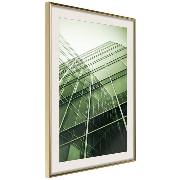 Inramad Poster / Tavla - Steel and Glass (Green)