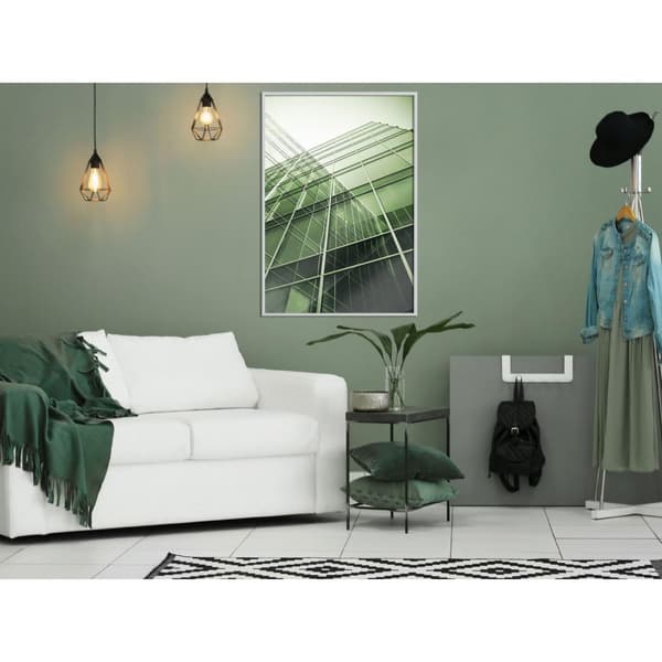Inramad Poster / Tavla - Steel and Glass (Green)