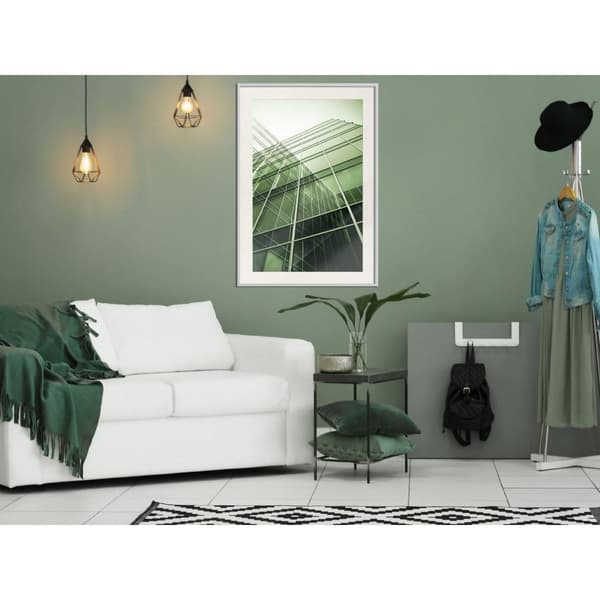 Inramad Poster / Tavla - Steel and Glass (Green)