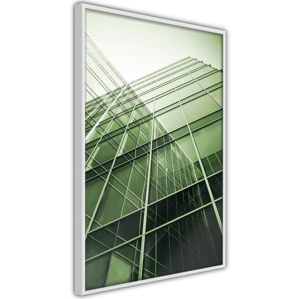 Inramad Poster / Tavla - Steel and Glass (Green)