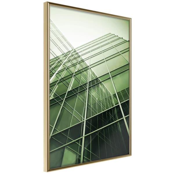 Inramad Poster / Tavla - Steel and Glass (Green)