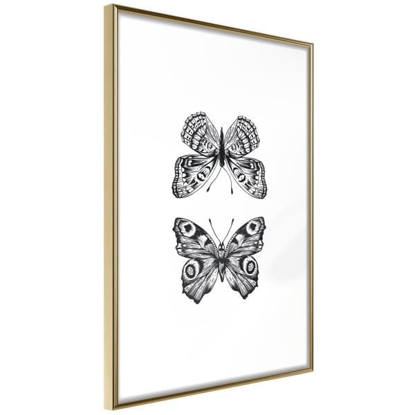 Inramad Poster / Tavla - Butterfly Collection I