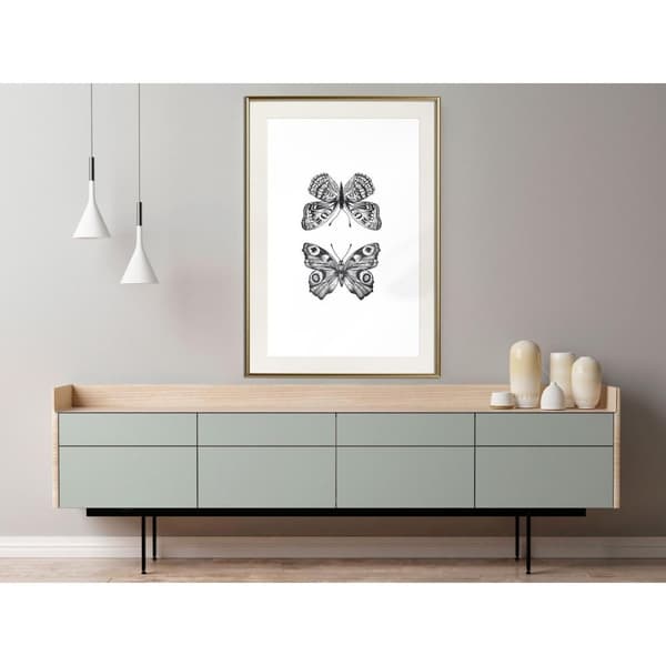Inramad Poster / Tavla - Butterfly Collection I