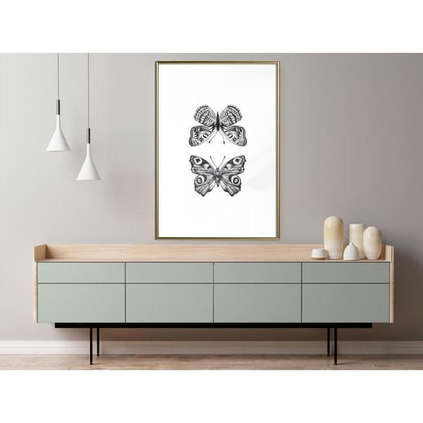 Inramad Poster / Tavla - Butterfly Collection I