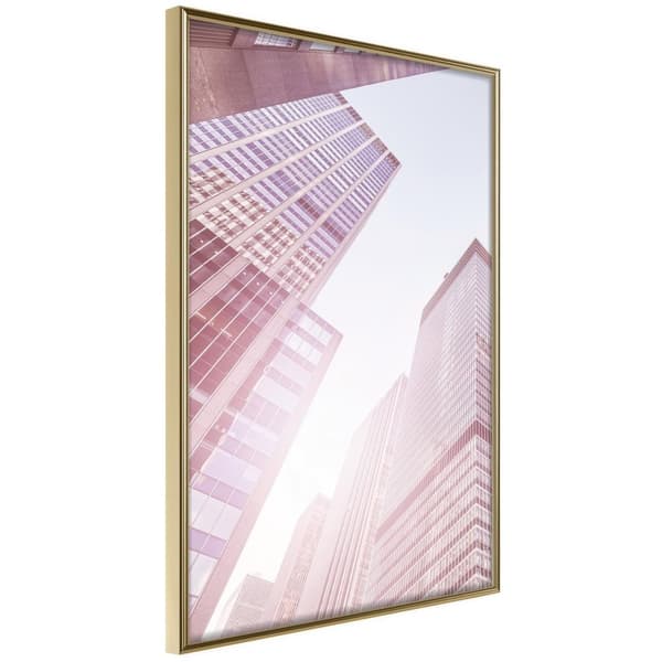 Inramad Poster / Tavla - Steel and Glass (Pink)