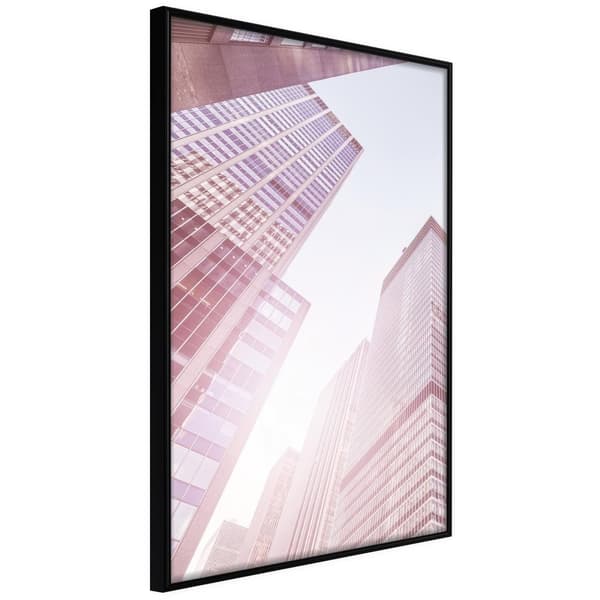 Inramad Poster / Tavla - Steel and Glass (Pink)