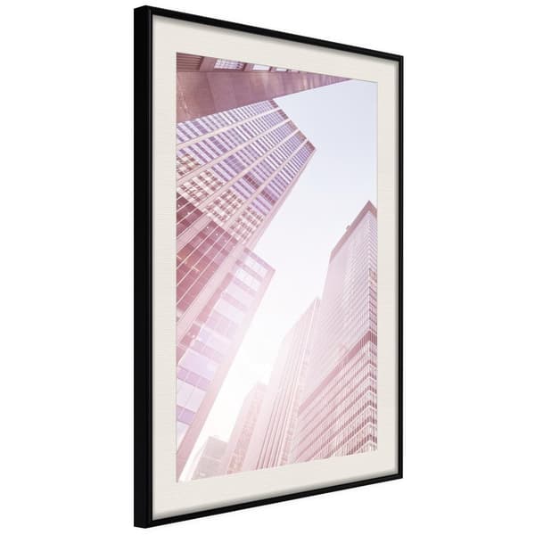 Inramad Poster / Tavla - Steel and Glass (Pink)