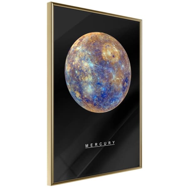 Inramad Poster / Tavla - The Solar System: Mercury