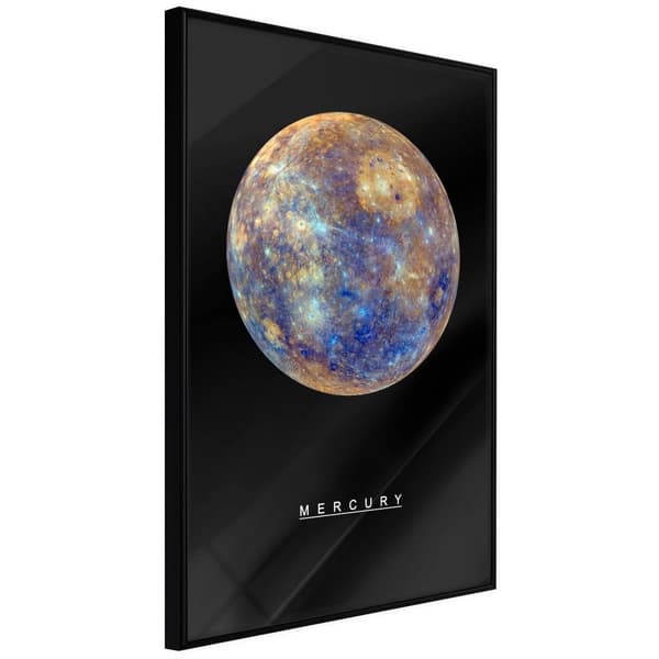 Inramad Poster / Tavla - The Solar System: Mercury