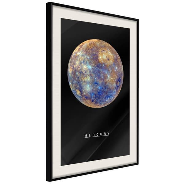 Inramad Poster / Tavla - The Solar System: Mercury