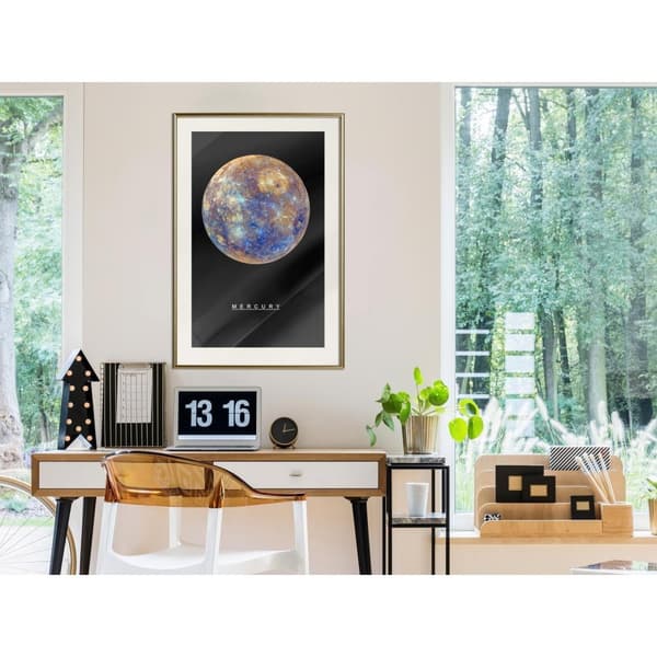 Inramad Poster / Tavla - The Solar System: Mercury