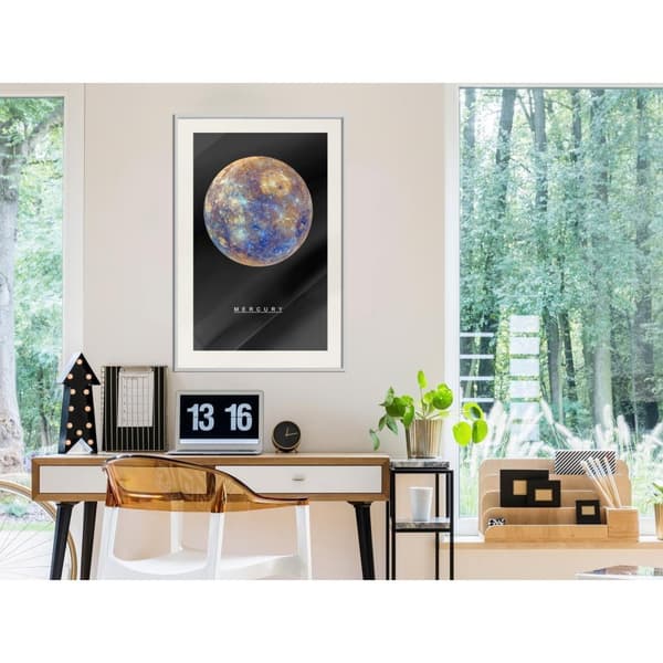 Inramad Poster / Tavla - The Solar System: Mercury