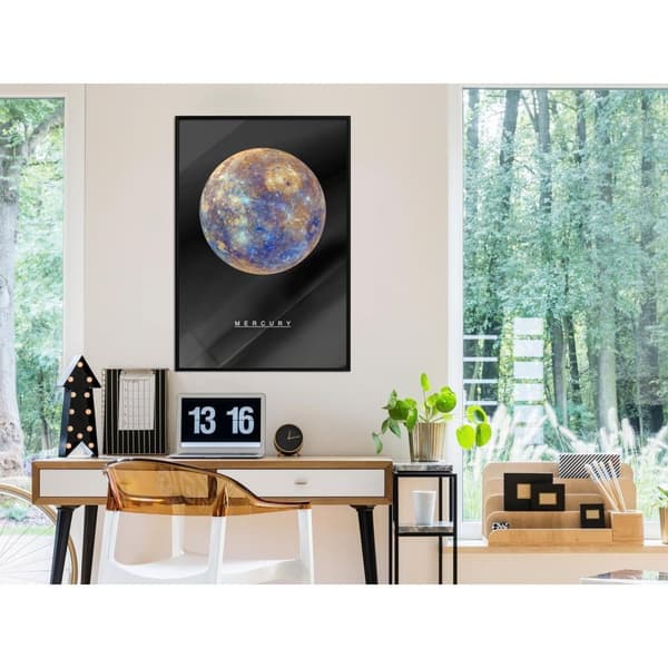 Inramad Poster / Tavla - The Solar System: Mercury
