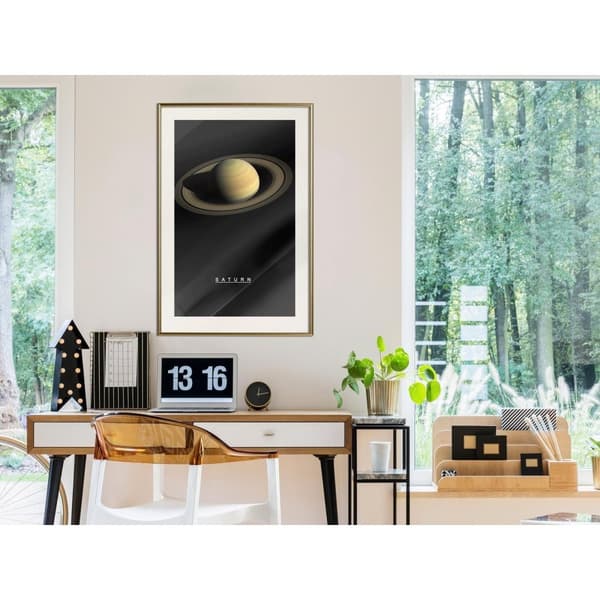 Inramad Poster / Tavla - The Solar System: Saturn