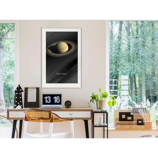 Inramad Poster / Tavla - The Solar System: Saturn