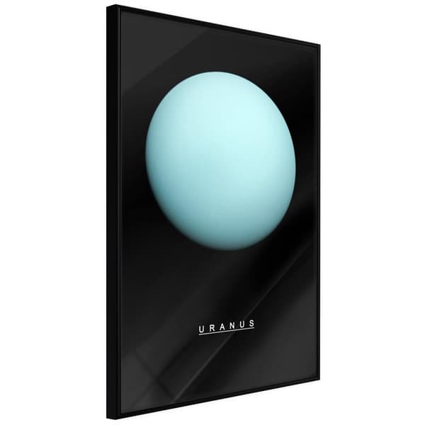 Inramad Poster / Tavla - The Solar System: Uranus Svart ram 30x45