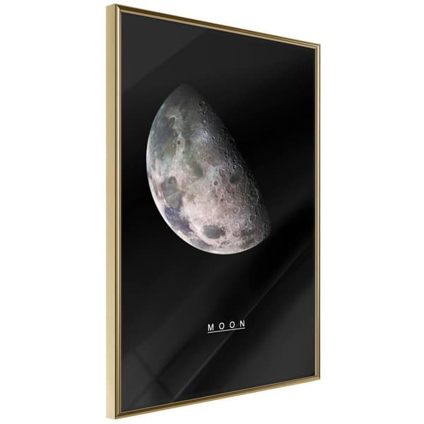 Inramad Poster / Tavla - The Solar System: Moon