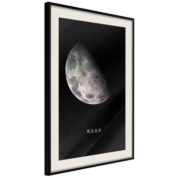 Inramad Poster / Tavla - The Solar System: Moon
