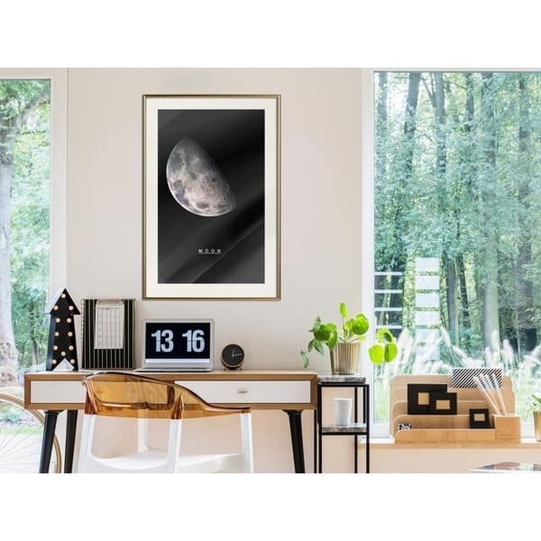 Inramad Poster / Tavla - The Solar System: Moon