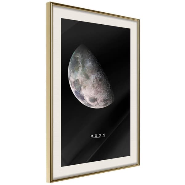 Inramad Poster / Tavla - The Solar System: Moon