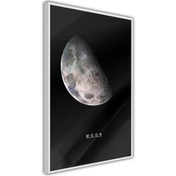 Inramad Poster / Tavla - The Solar System: Moon