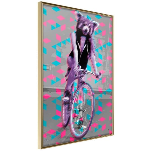 Inramad Poster / Tavla - Extraordinary Cyclist