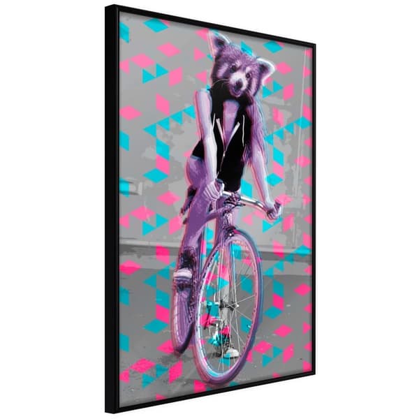 Inramad Poster / Tavla - Extraordinary Cyclist