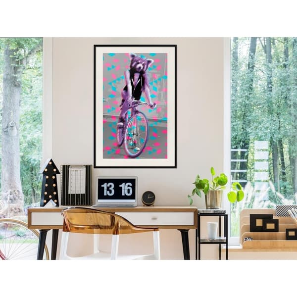 Inramad Poster / Tavla - Extraordinary Cyclist