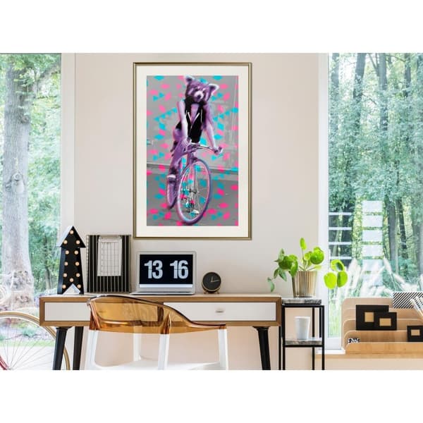 Inramad Poster / Tavla - Extraordinary Cyclist
