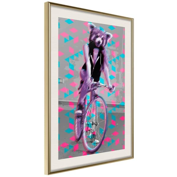 Inramad Poster / Tavla - Extraordinary Cyclist