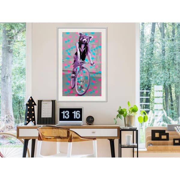 Inramad Poster / Tavla - Extraordinary Cyclist