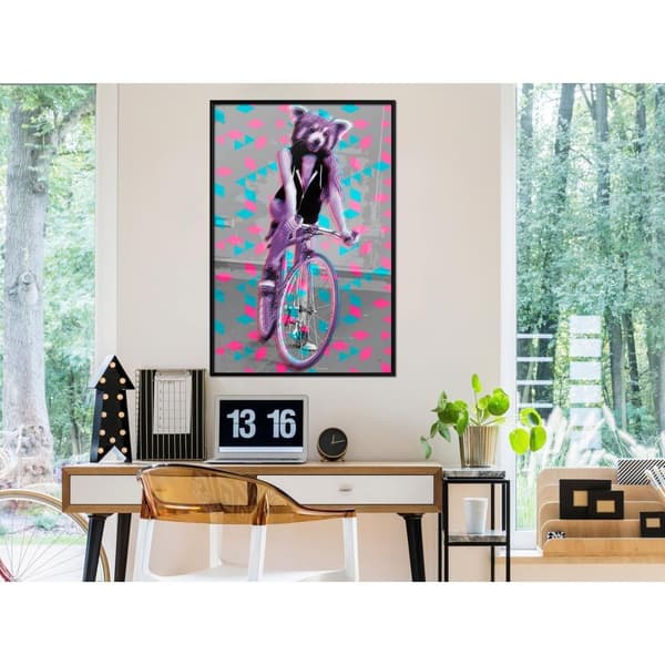 Inramad Poster / Tavla - Extraordinary Cyclist