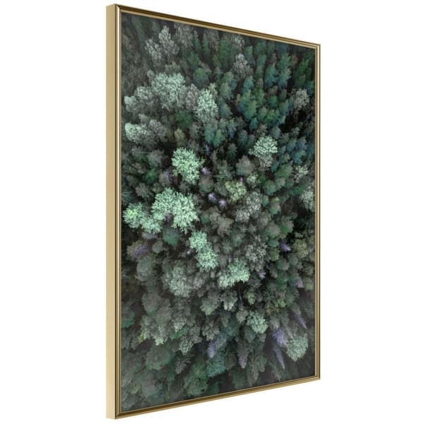 Inramad Poster / Tavla - World from High Above Guldram 20x30
