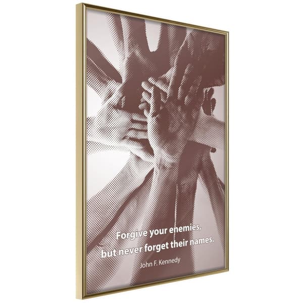 Inramad Poster / Tavla - Hands Guldram 20x30