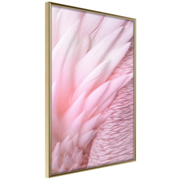 Inramad Poster / Tavla - Pink Feathers