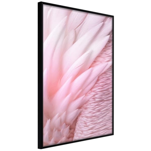 Inramad Poster / Tavla - Pink Feathers