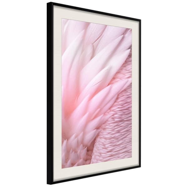 Inramad Poster / Tavla - Pink Feathers