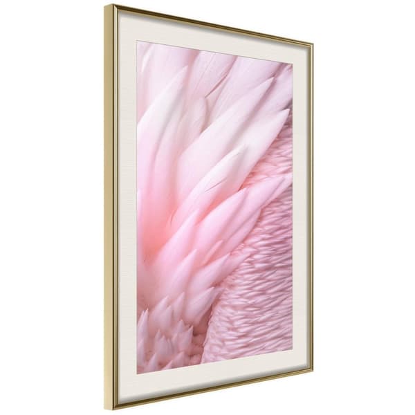 Inramad Poster / Tavla - Pink Feathers