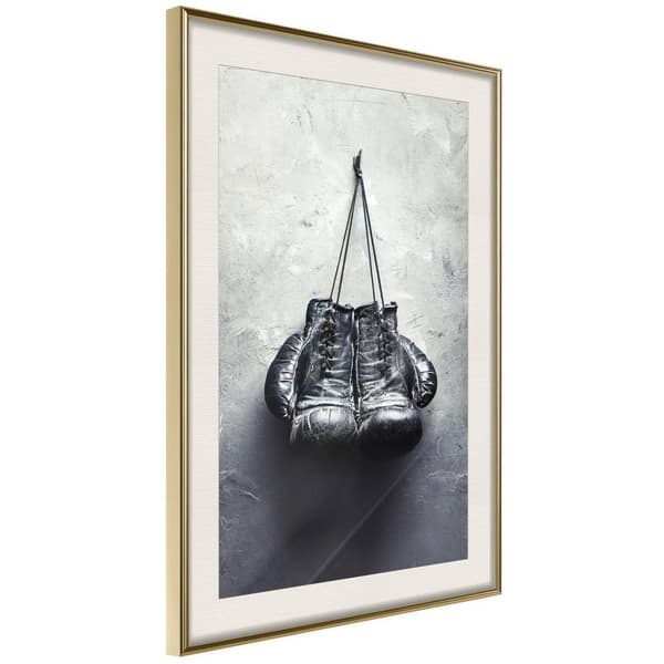 Inramad Poster / Tavla - Retirement Guldram med passepartout 40x60