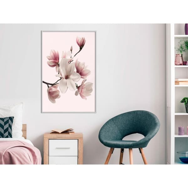 Inramad Poster / Tavla - Blooming Magnolias I