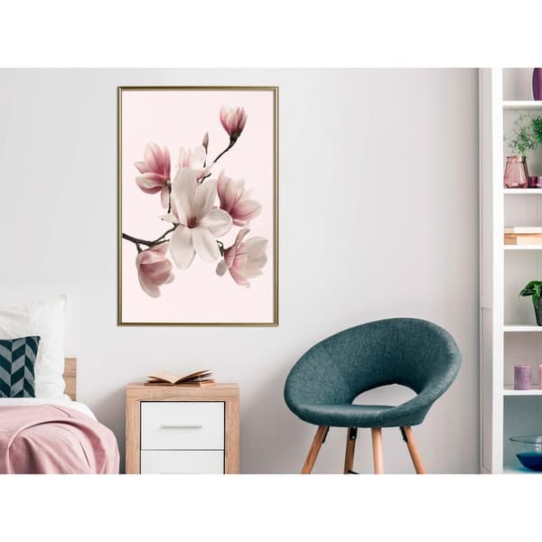 Inramad Poster / Tavla - Blooming Magnolias I